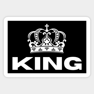 King, Matching Couples for King Queen, Valentines Gift for Him and Her, Gifts Matching Couples Set for Him and Her Sticker